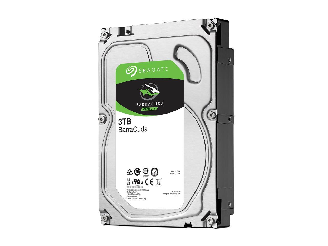 Seagate BarraCuda ST3000DM008 3TB 7200 RPM 64MB Cache SATA 6.0Gb/s 3.5" Hard Drive Bare Drive