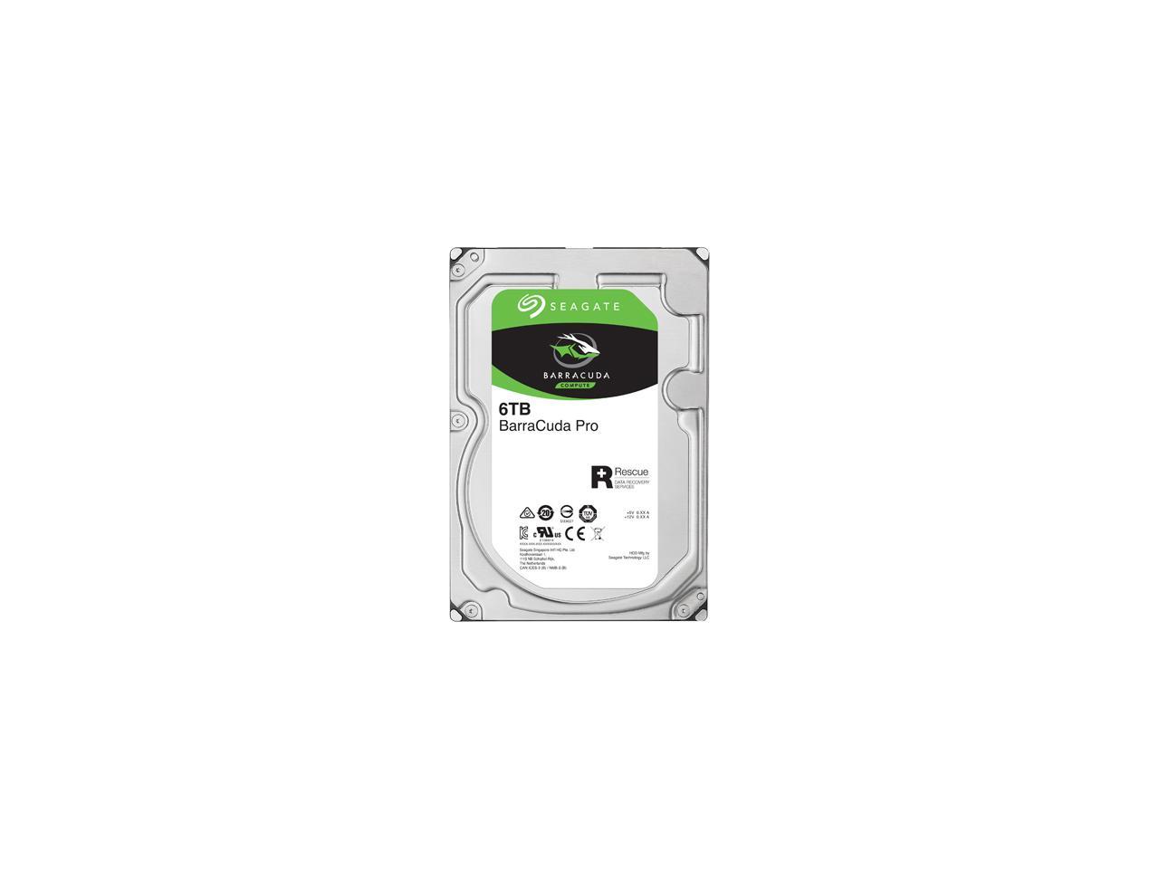 Seagate BarraCuda Pro ST6000DM004 6TB 7200 RPM 256MB Cache SATA 6.0Gb/s 3.5" Hard Drive Bare Drive