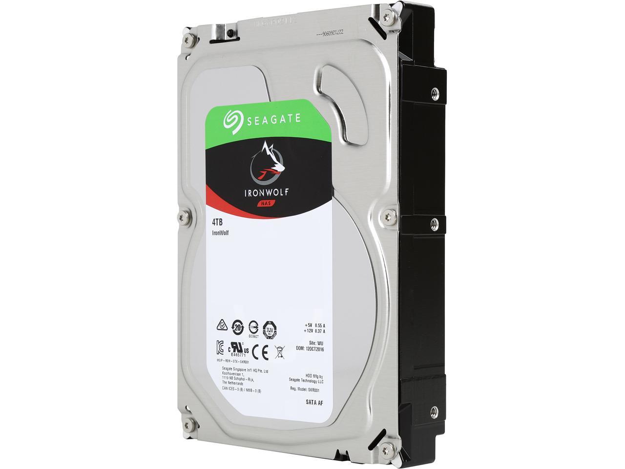Seagate IronWolf 4TB NAS Hard Drive 5900 RPM 64MB Cache SATA 6.0Gb/s CMR 3.5" Internal HDD for RAID Network Attached Storage ST4000VN008