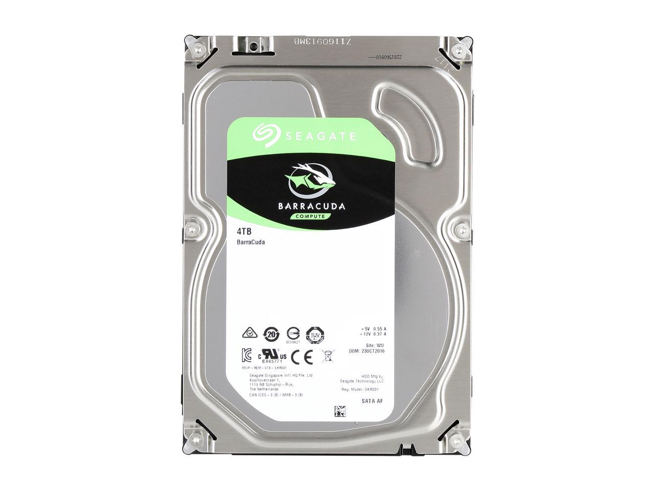 Seagate BarraCuda ST4000DM005 4TB 64MB Cache SATA 6.0Gb/s 3.5" Hard Drive Bare Drive