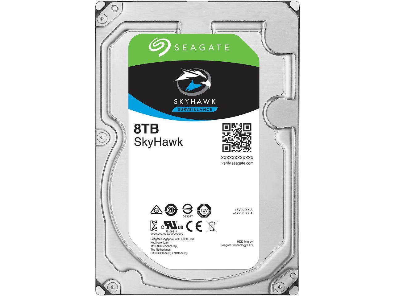 Seagate SkyHawk 8TB Surveillance Hard Drive 256MB Cache SATA 6.0Gb/s 3.5" Internal Hard Drive ST8000VX0022