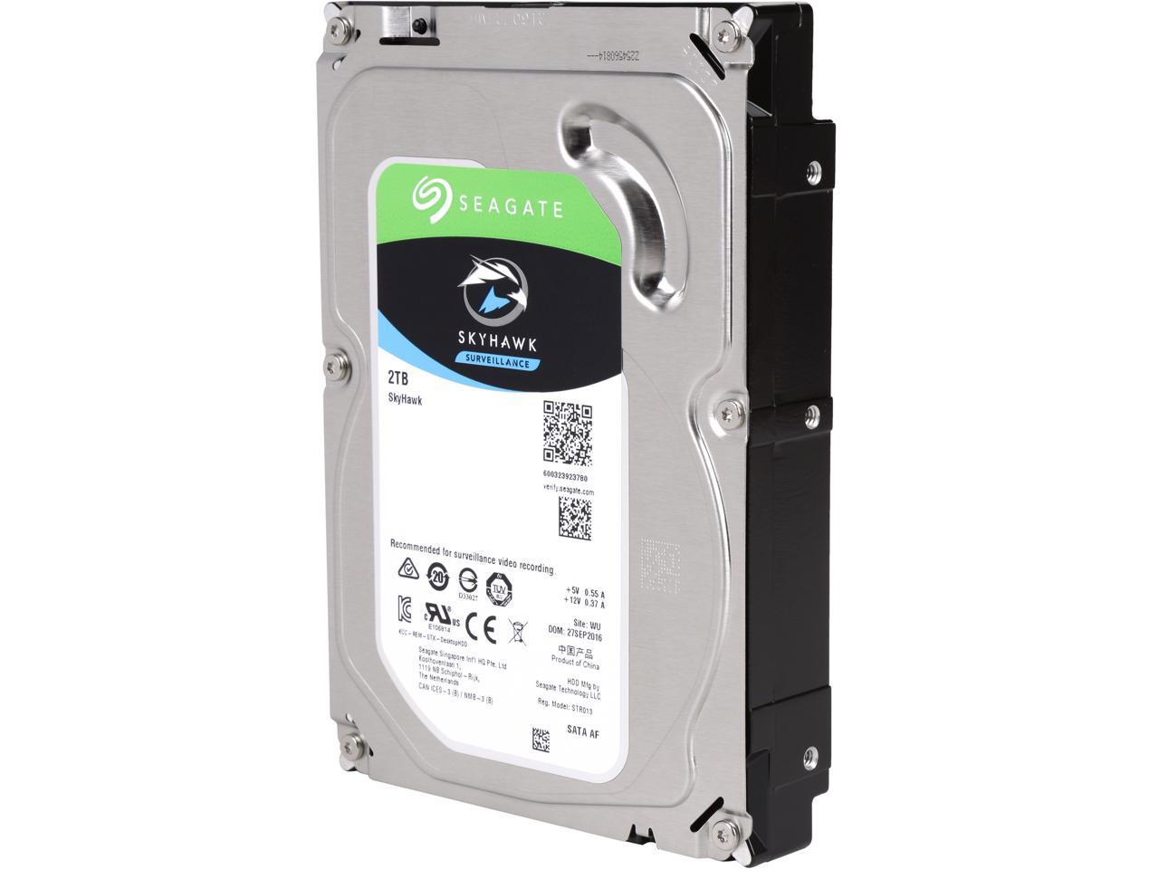 Seagate SkyHawk 2TB Surveillance Hard Drive 64MB Cache SATA 6.0Gb/s 3.5" Internal Hard Drive ST2000VX008