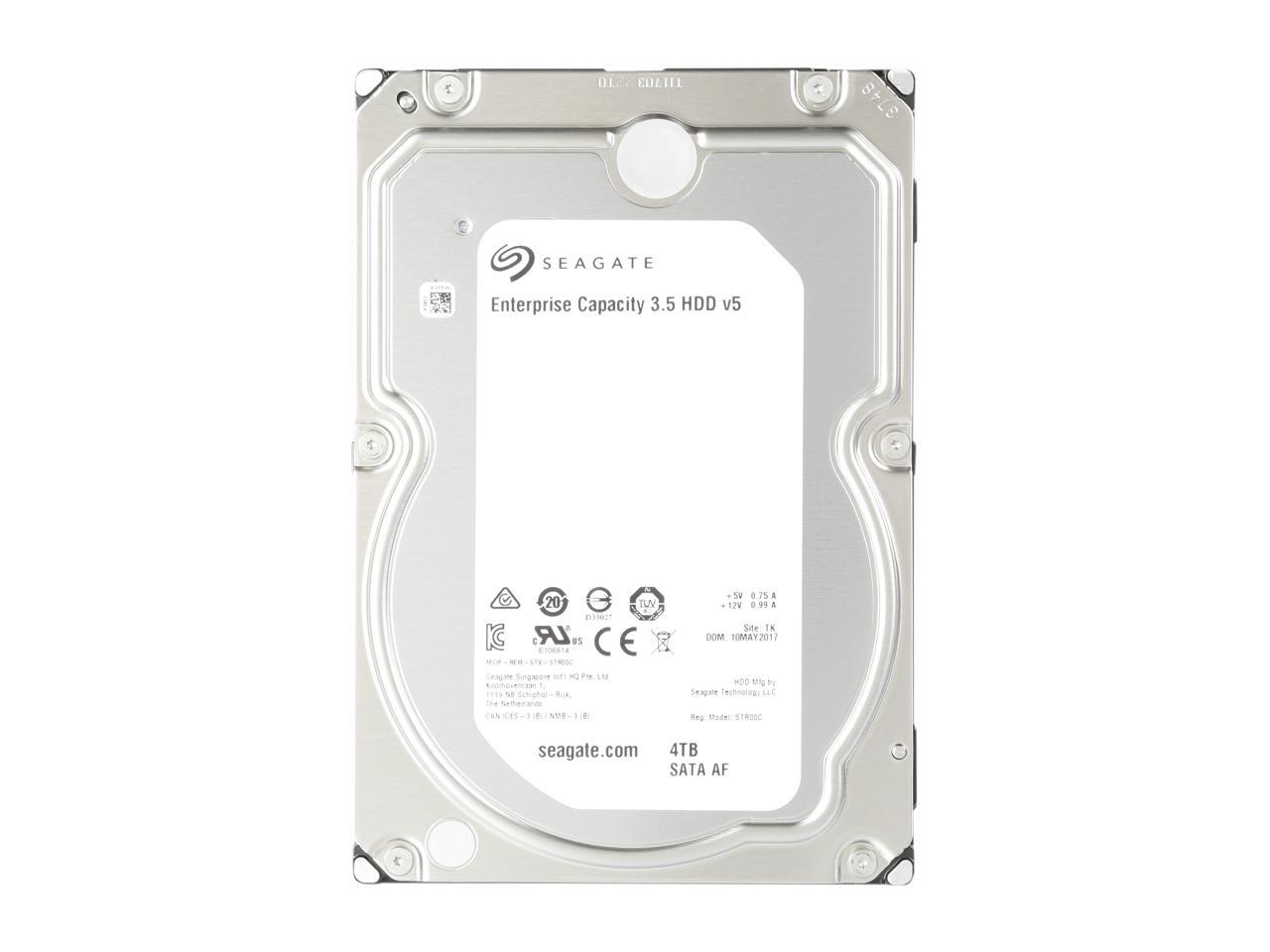 Seagate Enterprise Capacity 3.5'' HDD 4TB 7200 RPM 512e SATA 6Gb/s 128MB Cache Internal Hard Drive ST4000NM0115