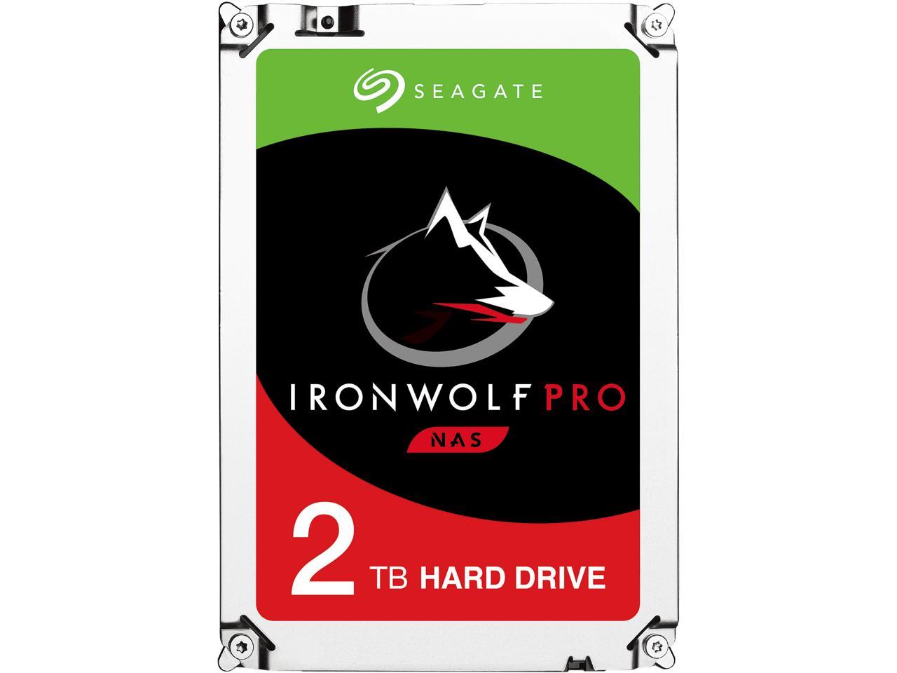 Seagate IronWolf Pro 2TB NAS Hard Drive 7200 RPM 128MB Cache SATA 6.0Gb/s 3.5" Internal Hard Drive ST2000NE0025