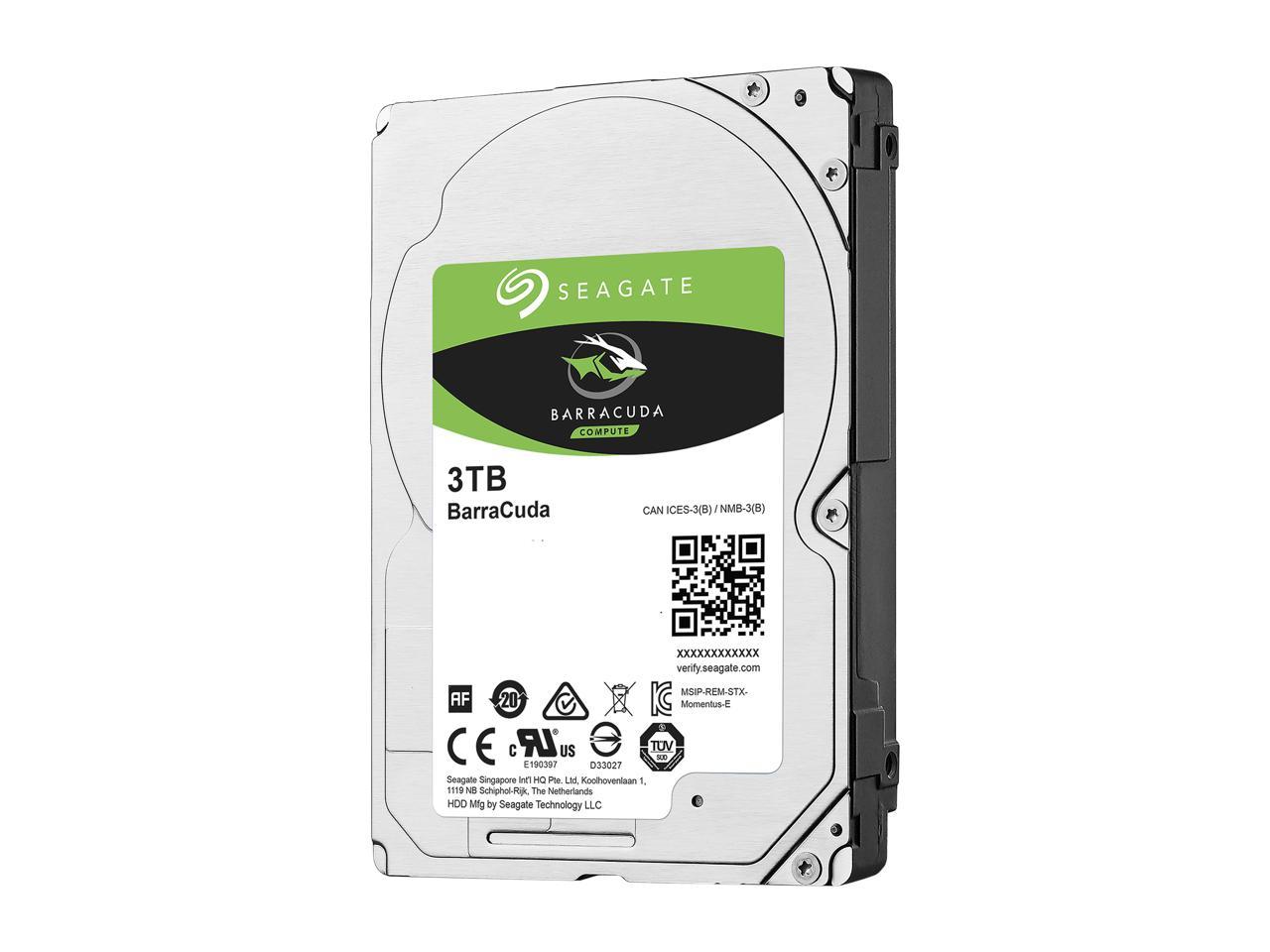 Seagate 3TB BarraCuda 5400 RPM 128MB Cache SATA 6.0Gb/s 2.5" 15mm Internal Hard Drive ST3000LM024