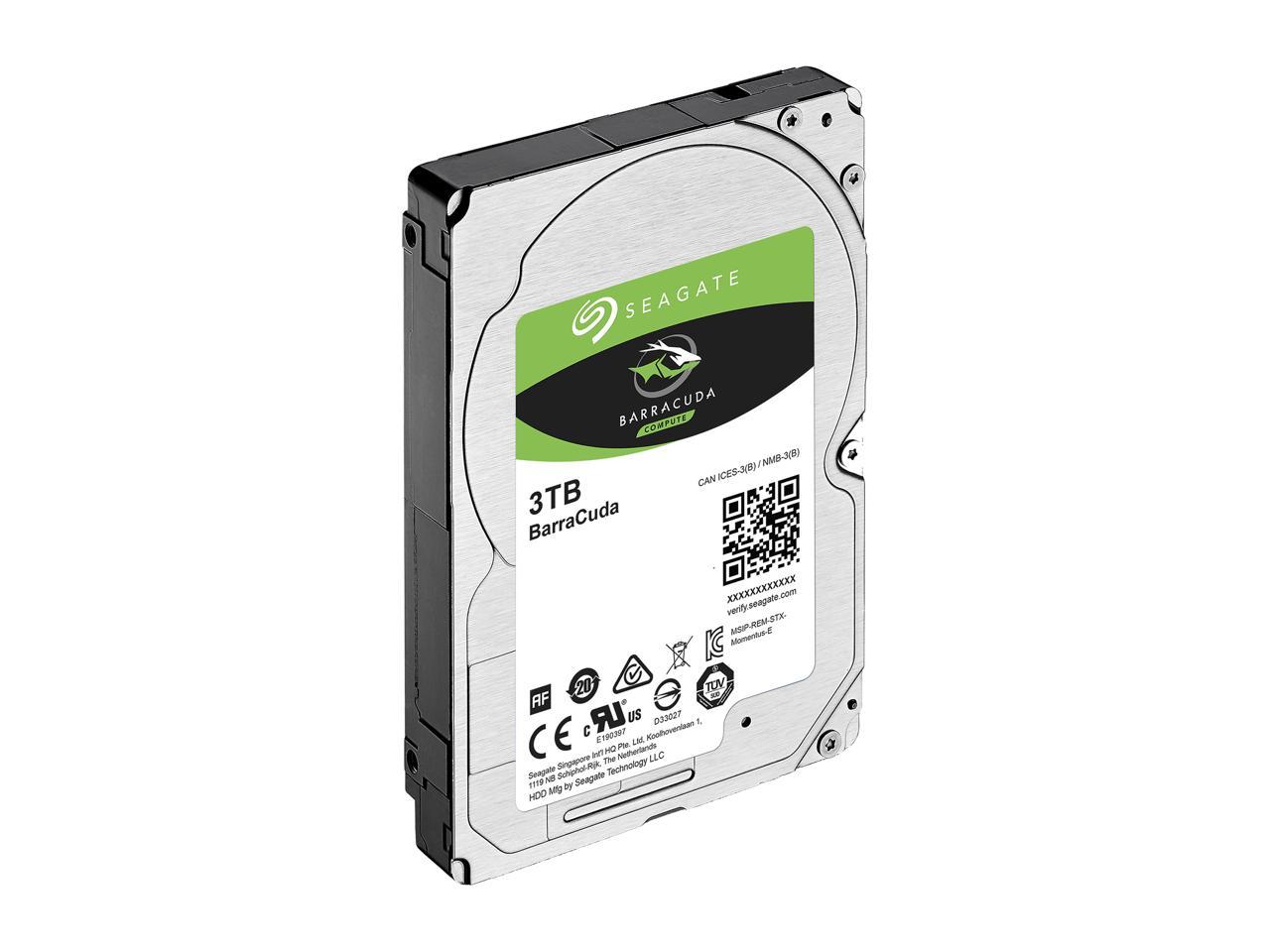 Seagate 3TB BarraCuda 5400 RPM 128MB Cache SATA 6.0Gb/s 2.5" 15mm Internal Hard Drive ST3000LM024