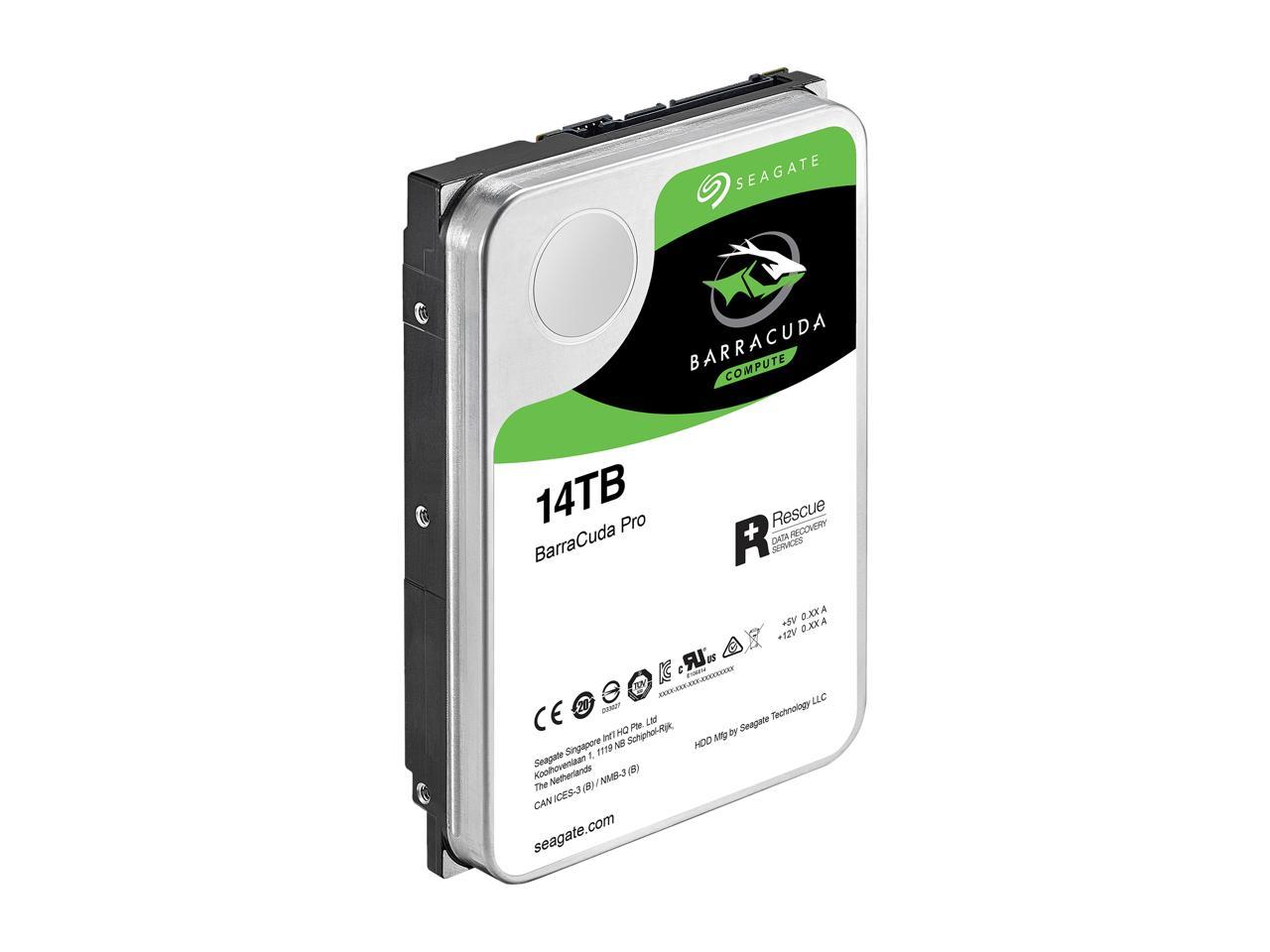 Seagate BarraCuda Pro ST14000DM001 14TB 7200 RPM 256MB Cache SATA 6.0Gb/s 3.5" Internal Hard Drive