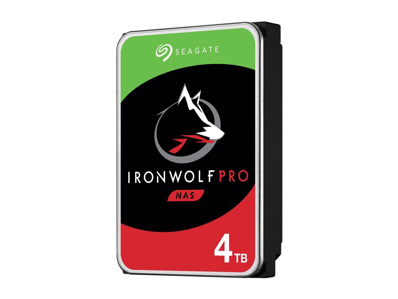 Seagate IronWolf Pro 4TB NAS Hard Drive 7200 RPM 128MB Cache CMR SATA 6.0Gb/s 3.5" Internal HDD ST4000NE001