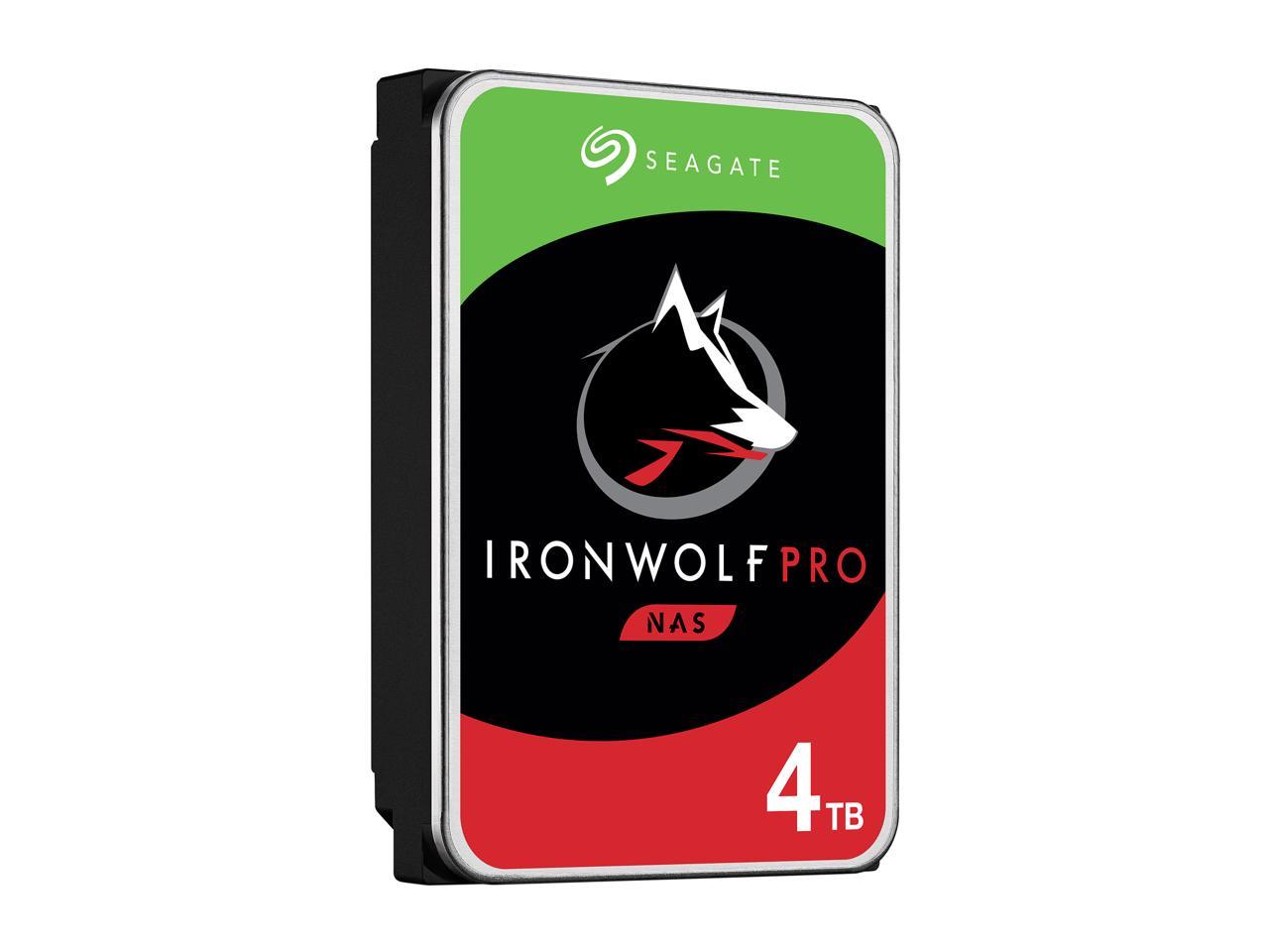 Seagate IronWolf Pro 4TB NAS Hard Drive 7200 RPM 128MB Cache CMR SATA 6.0Gb/s 3.5" Internal HDD ST4000NE001