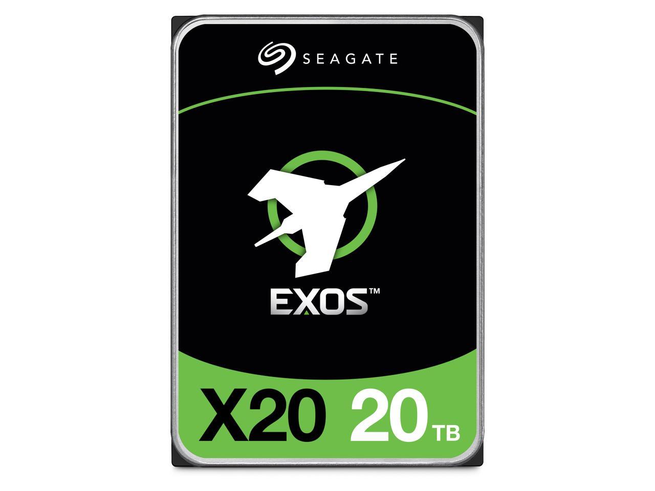 Seagate Exos X20 ST20000NM007D 20TB 7200 RPM 256MB Cache SATA 6.0Gb/s 3.5" Internal Hard Drive