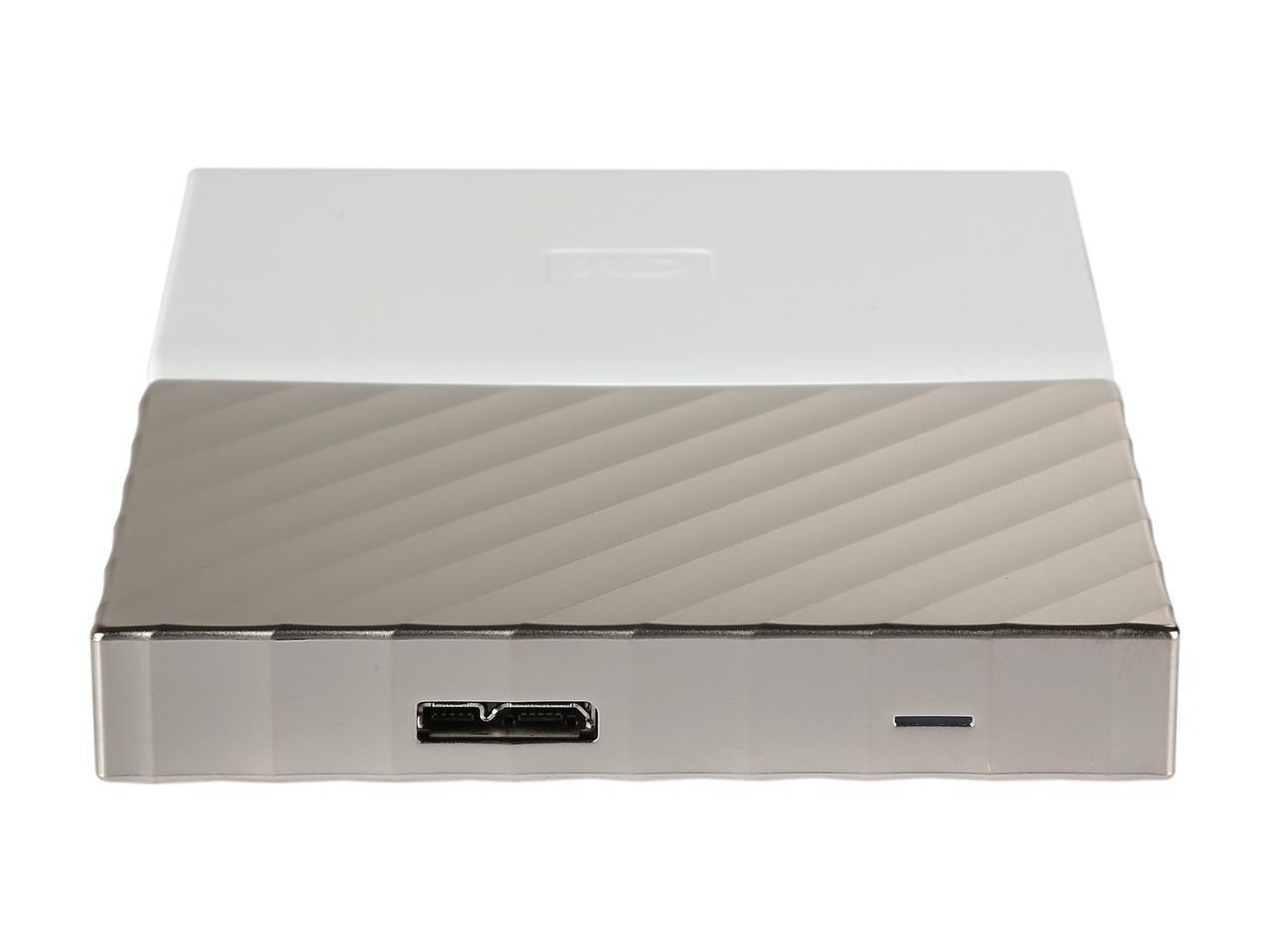 WD 1TB My Passport Ultra Portable Storage with Metal Finish USB 3.0 Model WDBTLG0010BGD-WESN White - Gold
