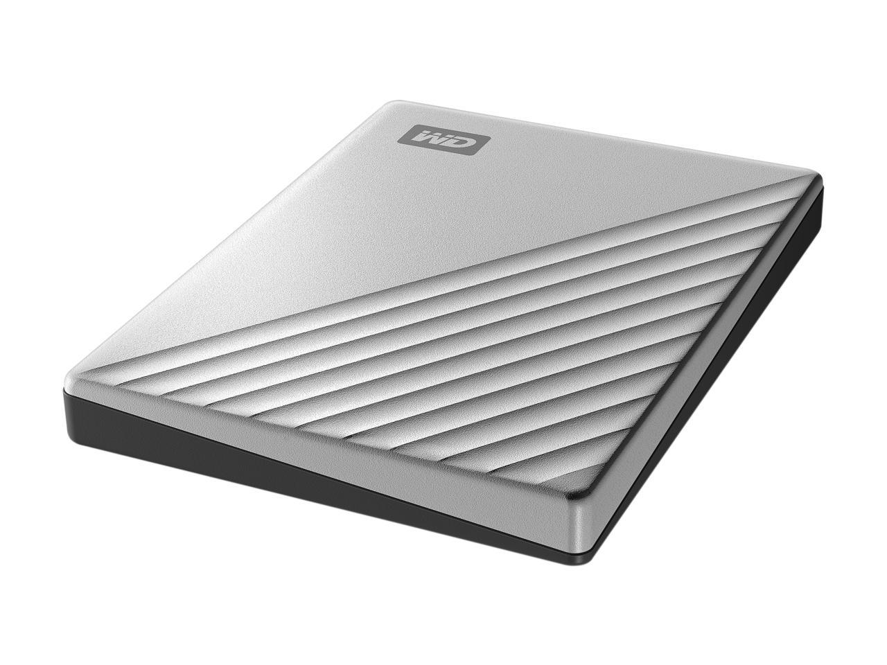 WD 2TB Silver My Passport Ultra Portable Storage External Hard Drive USB-C for Mac (WDBKYJ0020BSL-WESN)