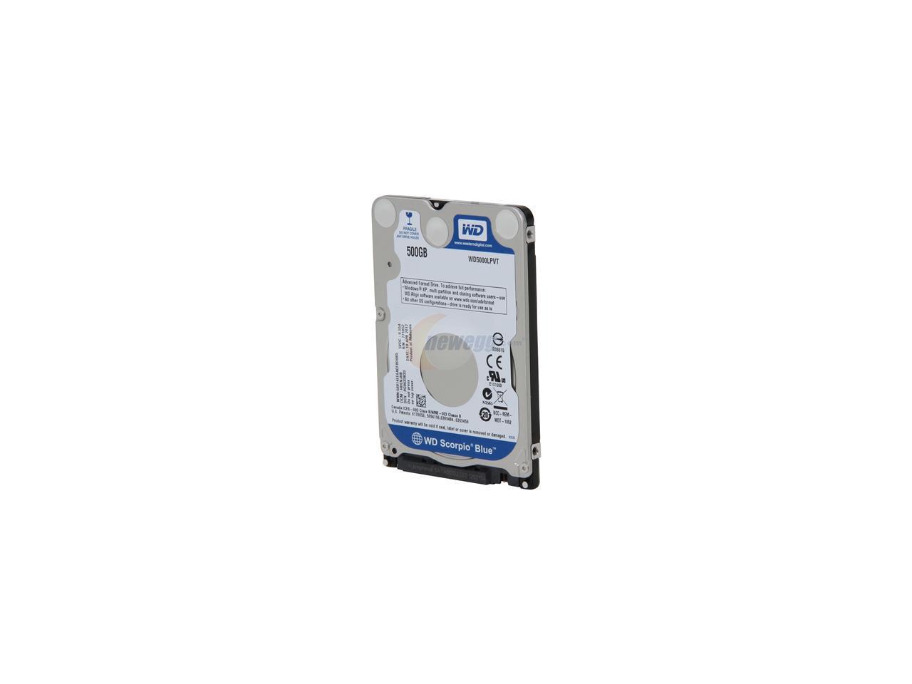 Western Digital Wd Scorpio Blue 500Gb 5400Rpm Sataii 7Pin 8Mb Buffer 2.5Inch Mobile Hard Drive