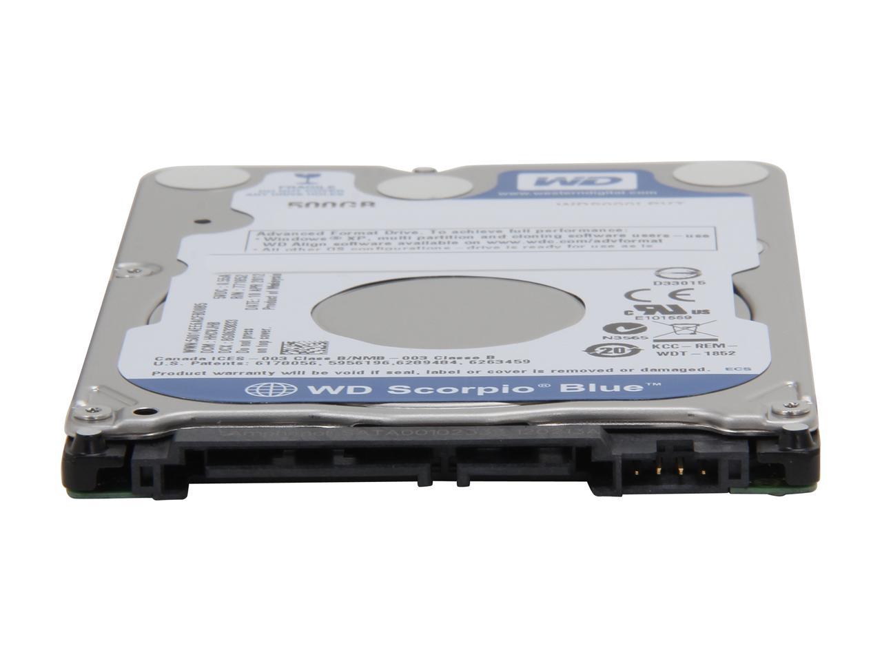 Western Digital Wd Scorpio Blue 500Gb 5400Rpm Sataii 7Pin 8Mb Buffer 2.5Inch Mobile Hard Drive