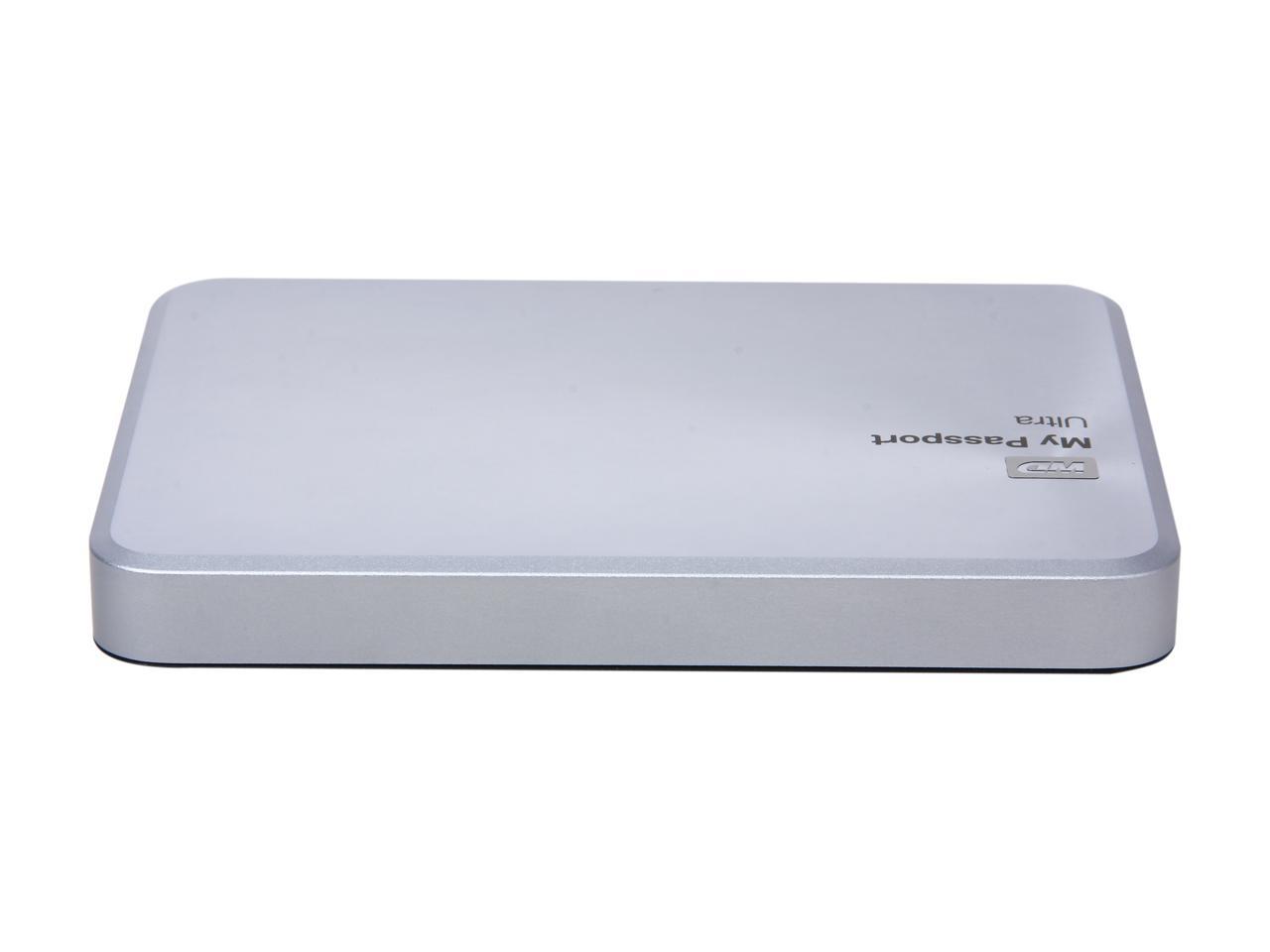 WD 1TB Silver My Passport Ultra Metal Edition Portable External Hard Drive - USB 3.0 - WDBTYH0010BSL-NESN