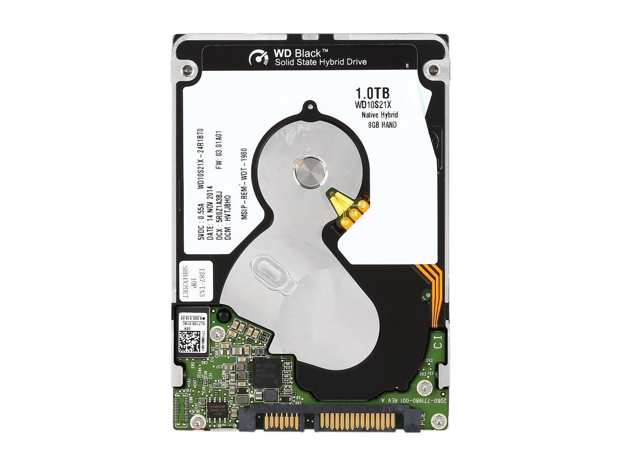 WD Black WD10S21X 1TB 5400 RPM 16MB Cache SATA 6.0Gb/s 2.5" Solid State Hybrid Drive