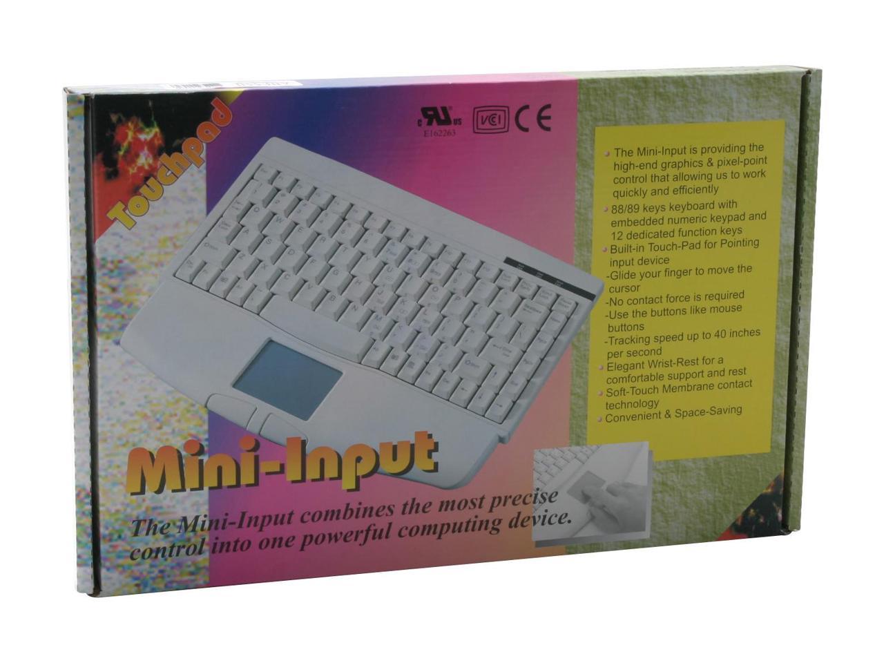 Adesso ACK-540UB MiniTouch USB Mini Keyboard with touchpad (Black)