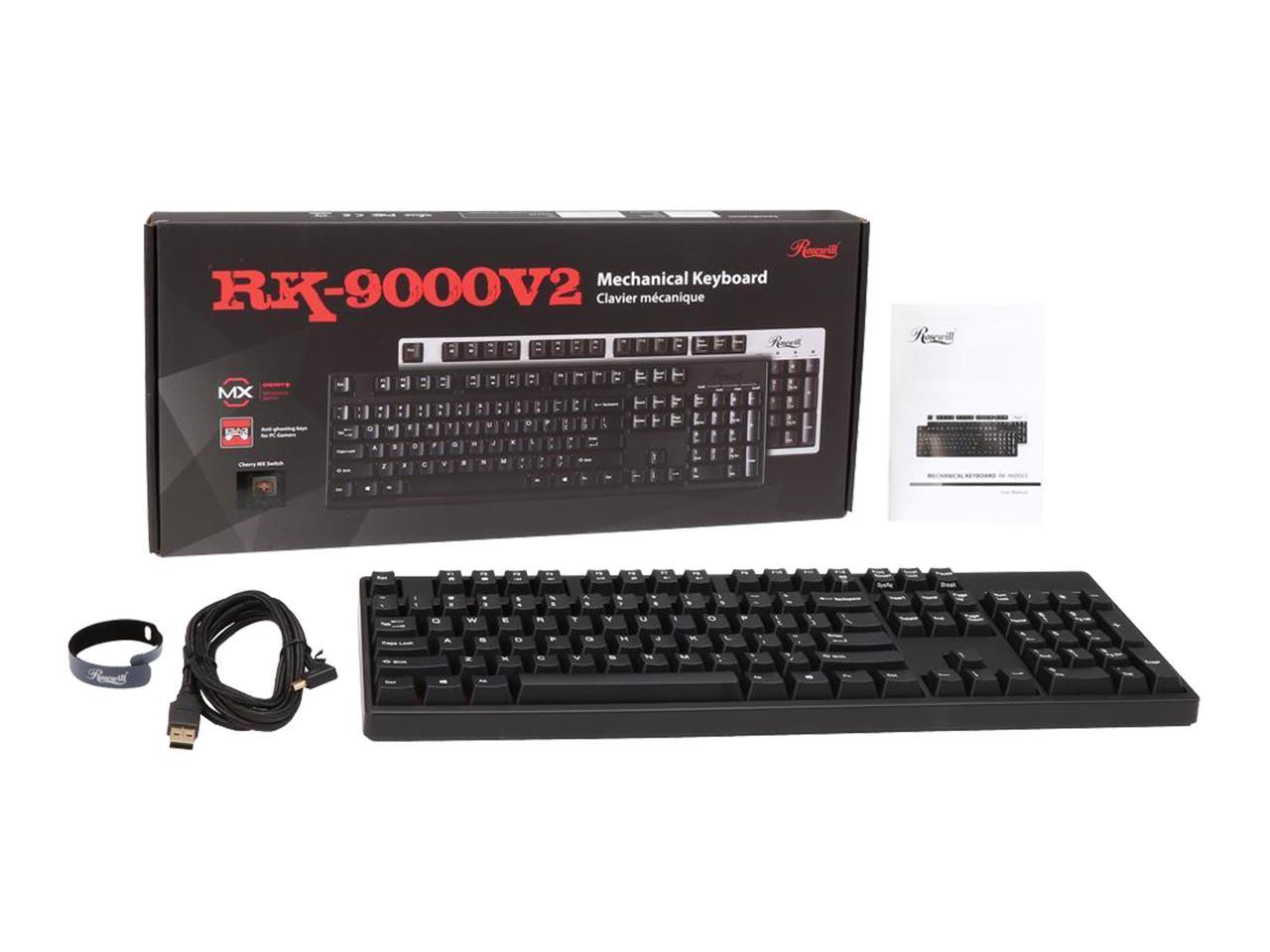 Rosewill Mechanical Gaming Keyboard with Cherry MX Brown Switches - RK-9000V2 BR