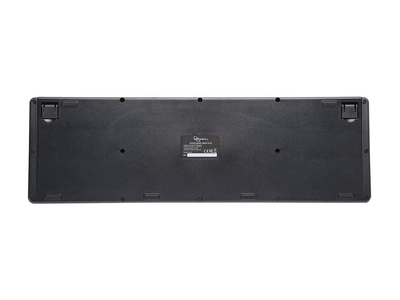 ROSEWILL NEON K51 - Hybrid Mechanical RGB Gaming Keyboard / Multicolor Backlit Keyboard (Black)