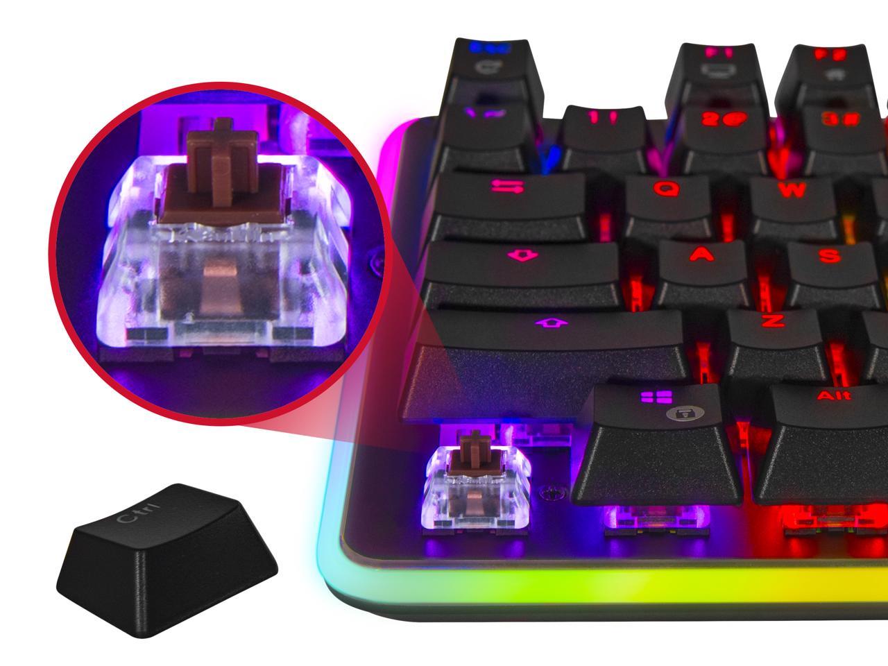Rosewill Mechanical Gaming Keyboard, 22 RGB Backlit Modes, Brown Switches - NEON K81 BR