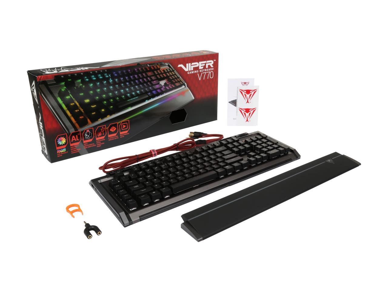 Patriot Viper V770 Gaming RGB Mechanical Keyboard with Dedicated Media and Macro Keys
