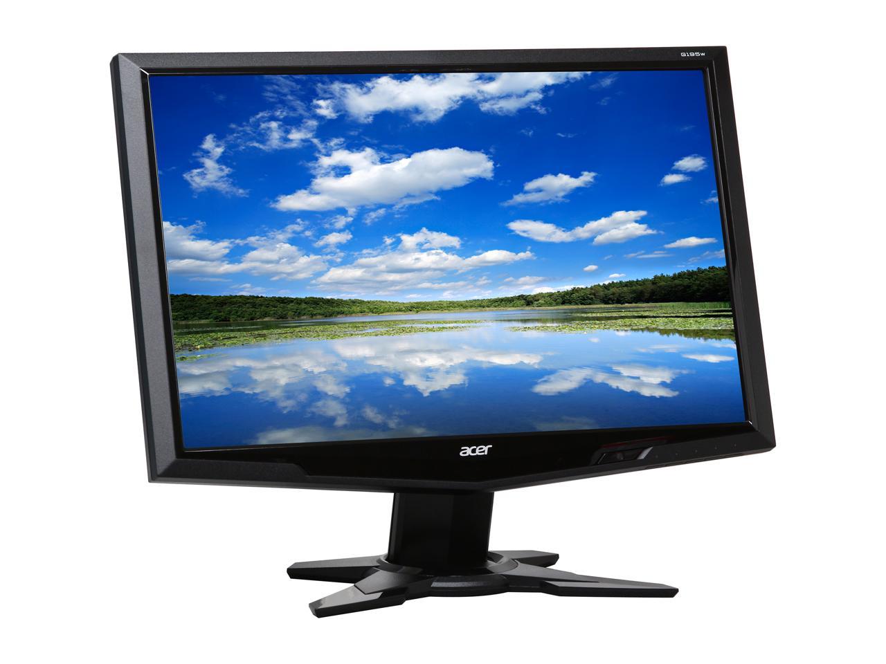 Acer G Series G195W Abd 19" 1440 x 900 5 ms 75 Hz D-Sub, DVI LCD Monitor