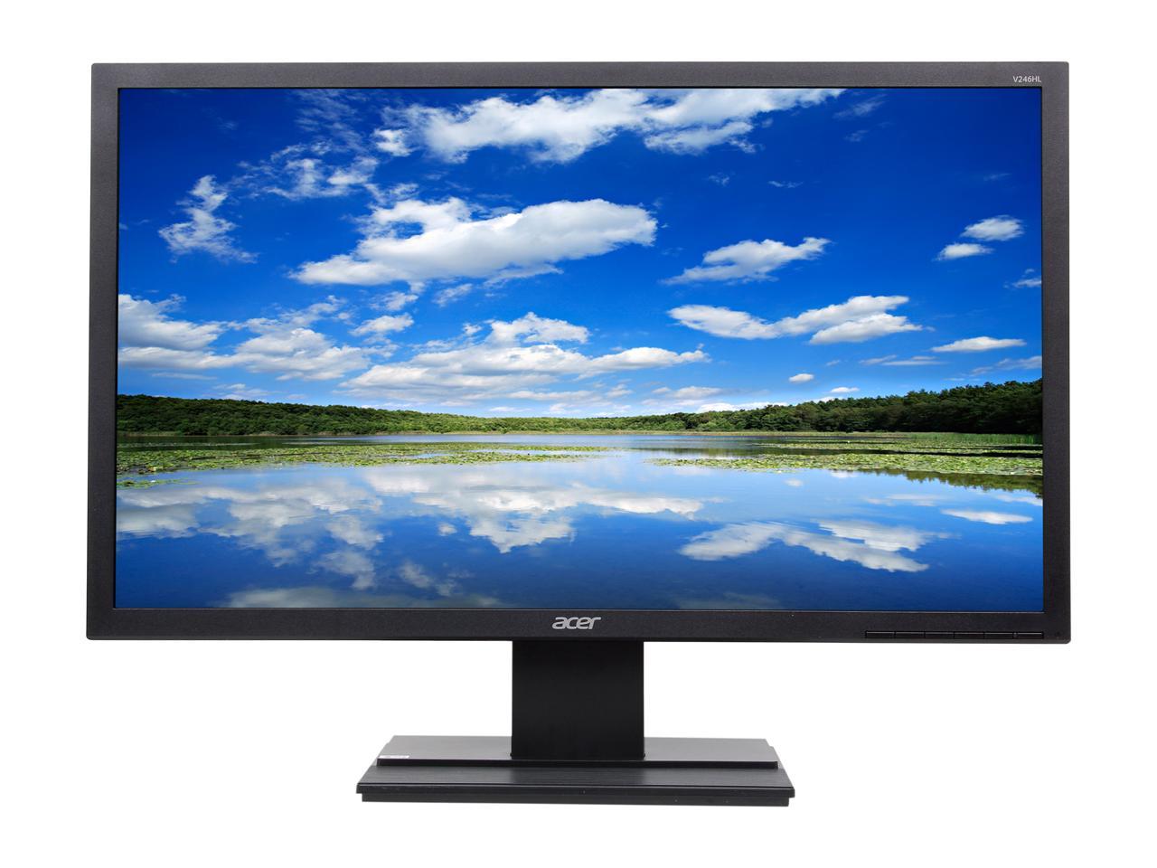 Acer V246HL bmdp UM.FV6AA.004 24" 1920 x 1080 60 Hz D-Sub, DVI, DisplayPort Built-in Speakers LCD Monitor
