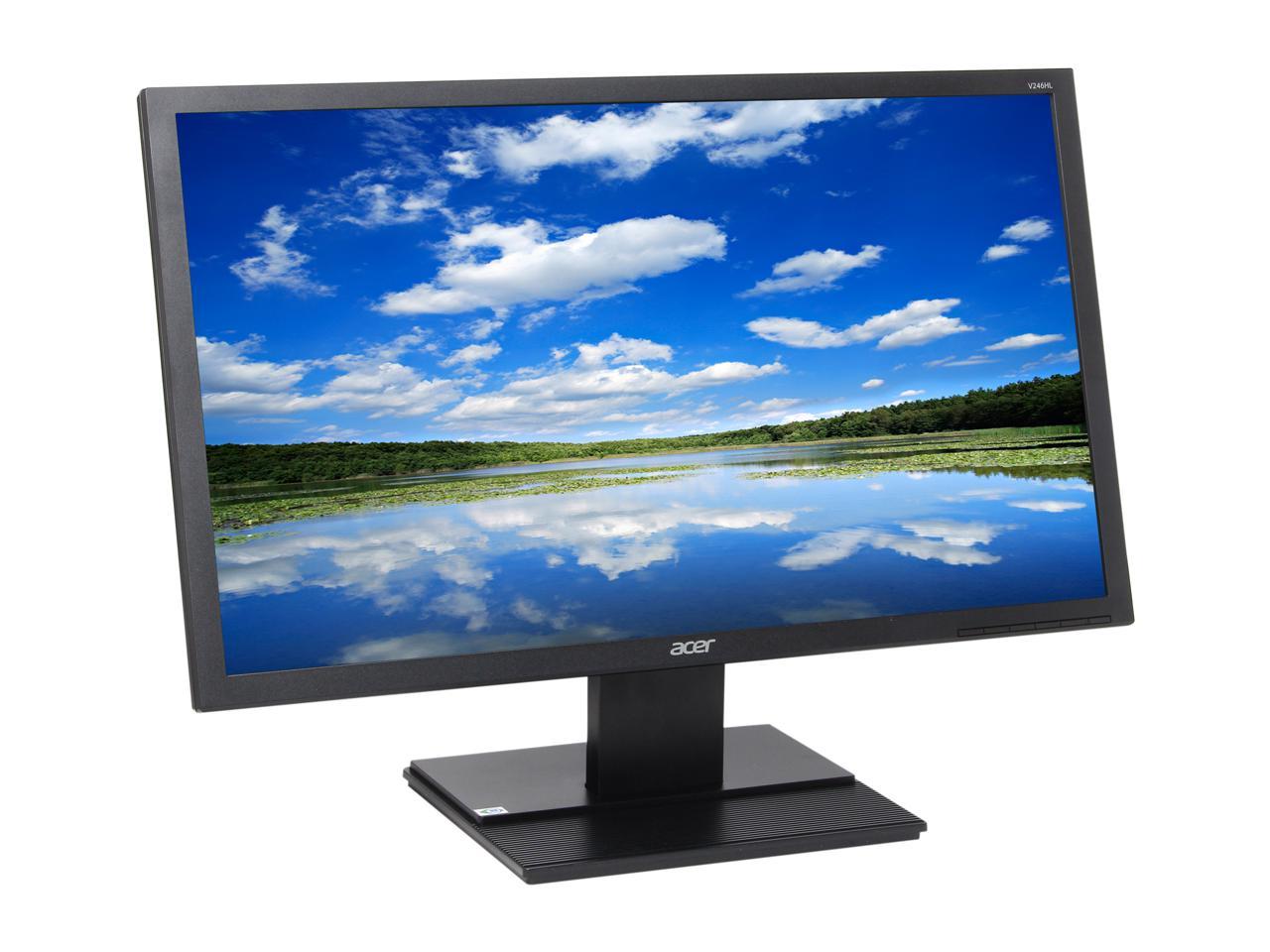 Acer V246HL bmdp UM.FV6AA.004 24" 1920 x 1080 60 Hz D-Sub, DVI, DisplayPort Built-in Speakers LCD Monitor