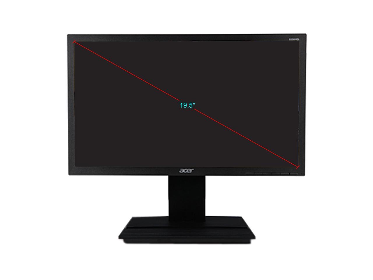 Acer B206HQL Full HD 1920 x 1080 60Hz DVI VGA Built-in Speakers Tilt Vertical Alignment Panel Technology Backlit LED Monitor