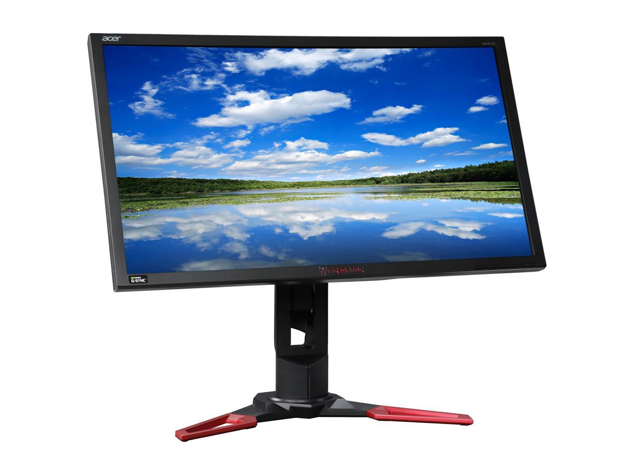Acer Predator XB1 Series XB281HK bmiprz 28" Ultra HD 3840 x 2160 4K Resolution 60Hz 1ms HDMI DisplayPort Built-in Speakers USB 3.0 Hub NVIDIA G-SYNC Backlit LED LCD Gaming Monitor