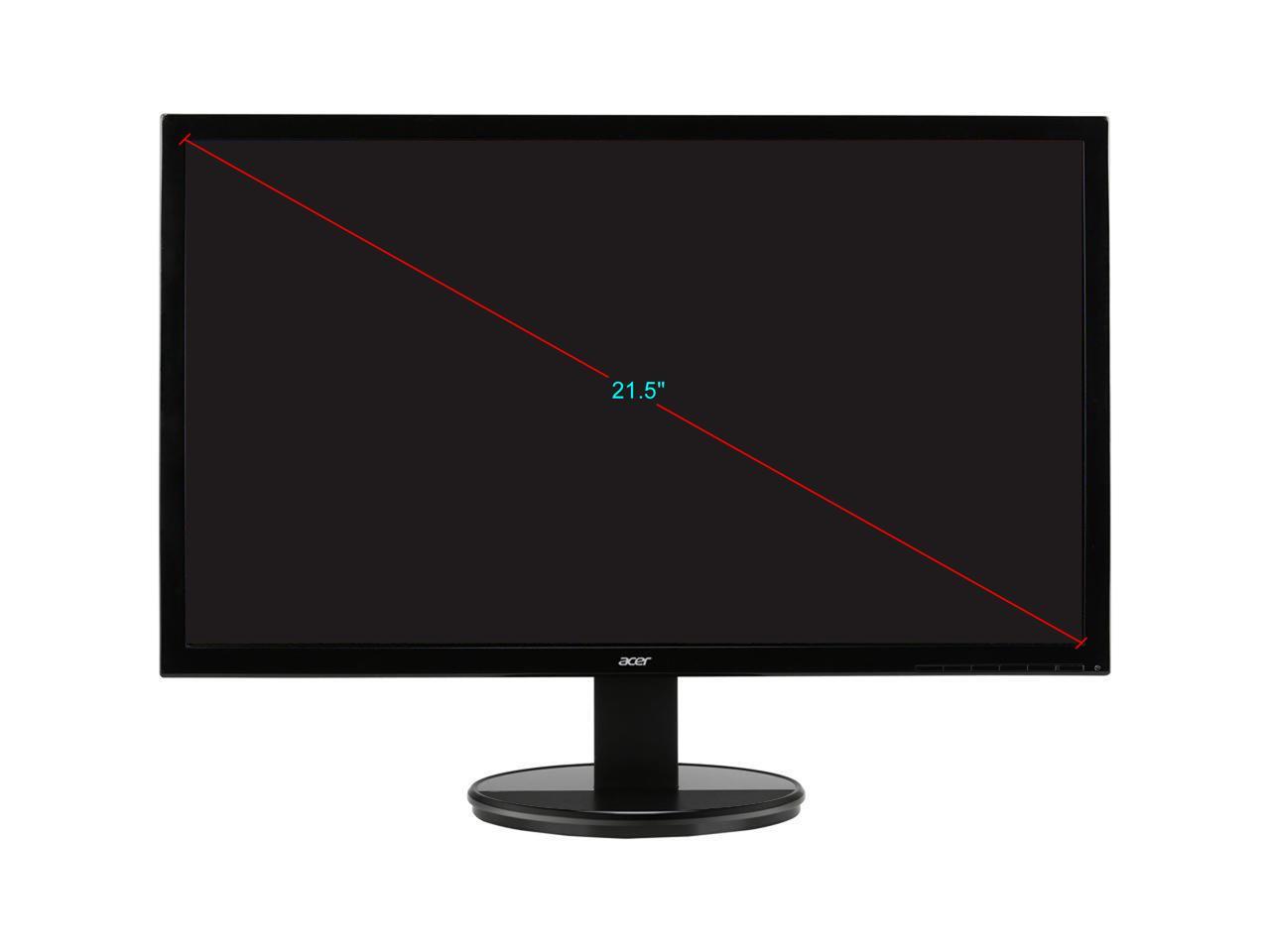 Acer K222HQL bid 21.5" Full HD 1920 x 1080 60Hz 5ms DVI HDMI VGA EcoDisplay Adaptive Contrast Management Backlit LED LCD Monitor