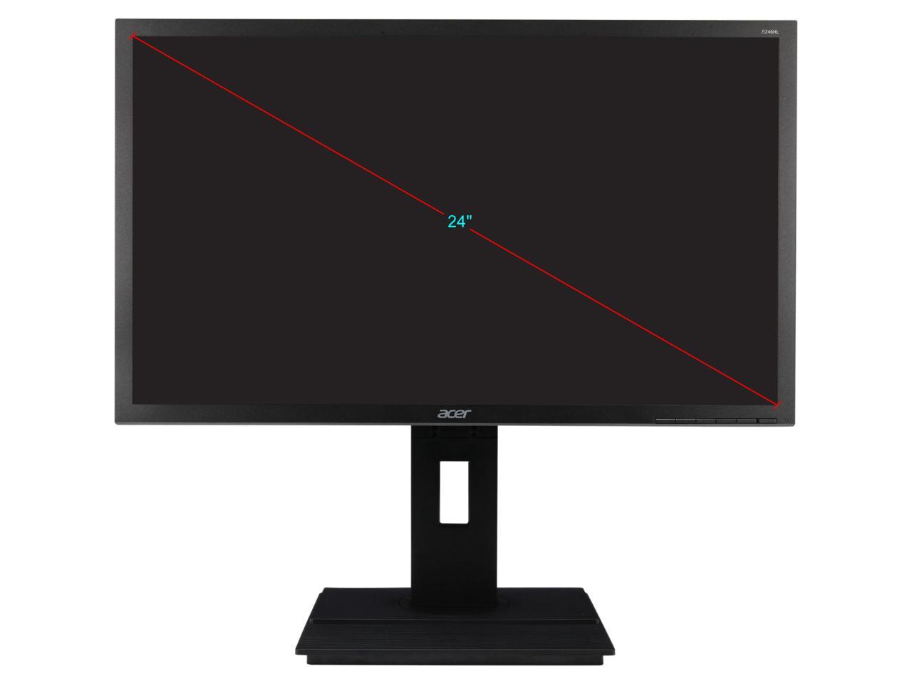 Acer B246HL ymiprx UM.FB6AA.007 24" Full HD 1920 x 1080 60 Hz D-Sub, HDMI, DisplayPort Built-in Speakers LCD/LED Monitor
