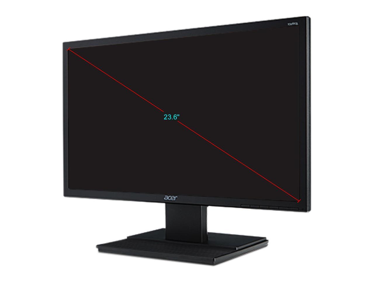 Acer V246HQL 24" (Actual size 23.6") Full HD 1920 x 1080 5ms (GTG) 60Hz VGA HDMI Backlit LED LCD Monitor