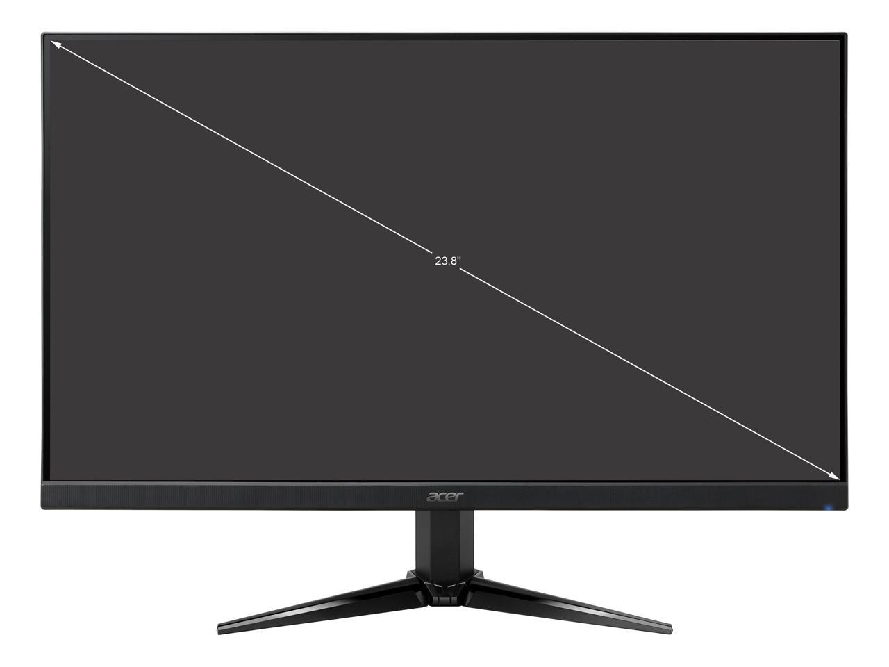 Acer QG241Y Pbmiipx 24" (23.8" Viewable) Full HD 1920 x 1080 165Hz 1ms (VRB) HDR10 2 x HDMI, DisplayPort, Built-in Speakers Freesync Premium Gaming Monitor