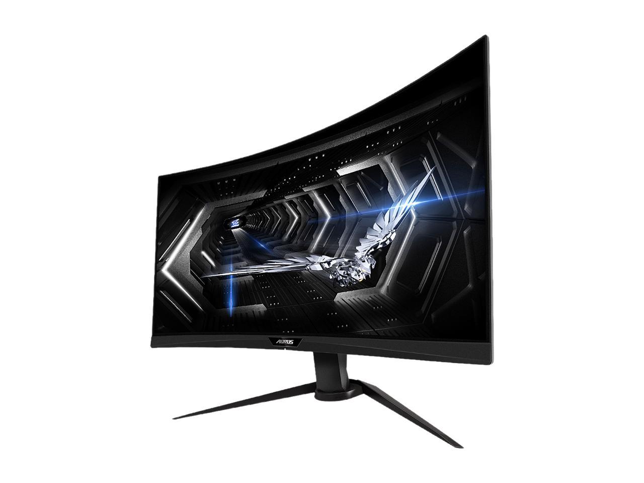 AORUS CV27Q-SA 27" Frameless Curved 1500R Gaming Monitor, Quad HD 1440p, 90% DCI-P3 Color Accurate VA Panel, 1ms 165 Hz, HDR, FreeSync Premium Pro, VESA, Zero Bright Dot Policy