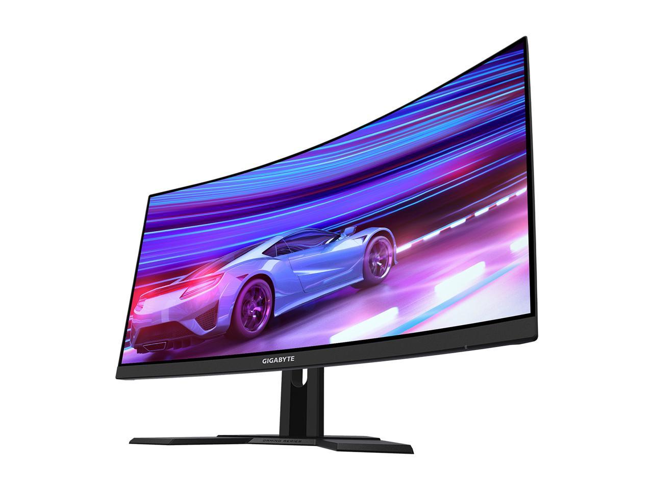 GIGABYTE G27QC 27" 165Hz 1440P Curved Gaming Monitor, 2560 x 1440 VA 1500R Display, 1ms (MPRT) Response Time, 92% DCI-P3, HDR Ready, FreeSync Premium, 1x Display Port 1.4, 2x HDMI 2.0, 2x USB 3.0