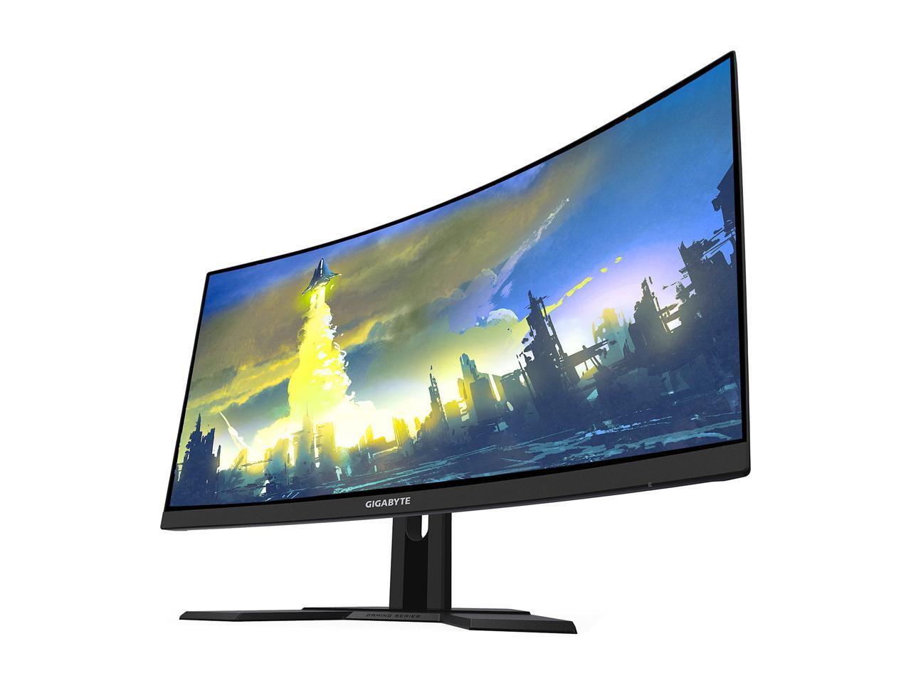 GIGABYTE G27FC 27" 165Hz 1080P Curved Gaming Monitor, 1920 x 1080 VA 1500R Display, 1ms (MPRT) Response Time, 90% DCI-P3, FreeSync Premium, 1x Display Port 1.2, 2x HDMI 1.4, 2x USB 3.0