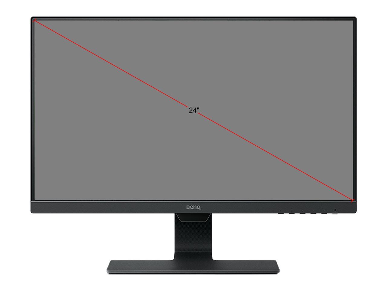 BenQ GW2480 24" Full HD 1920 x 1080 VGA HDMI DisplayPort Flicker-Free Technology Built-in Speakers Slim Bezel Design LED Backlit IPS Monitor