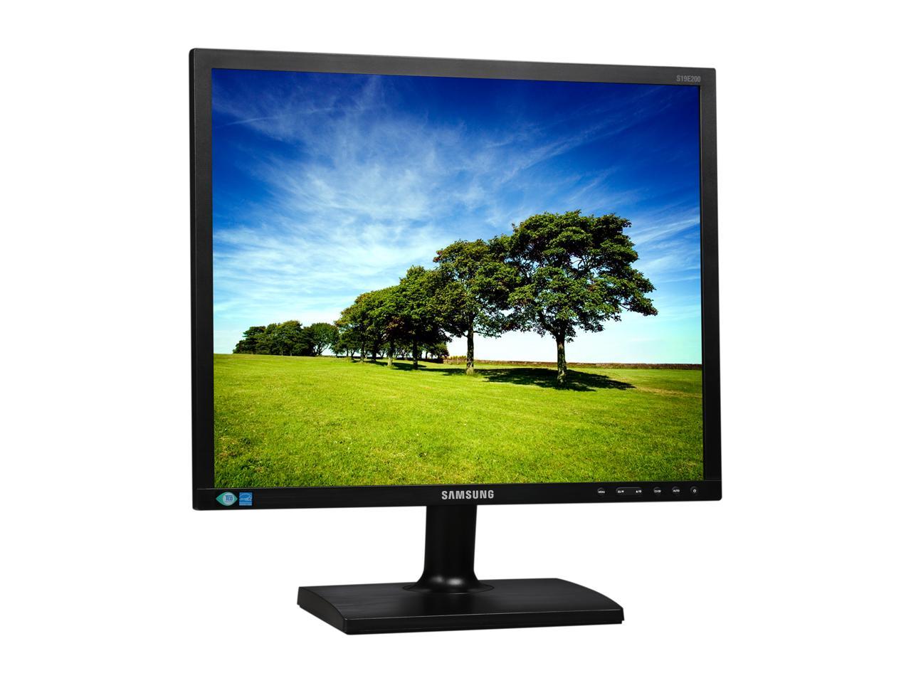 Samsung S19E200BR SE200 Series Black 19" LED Business Monitor, 1280 x 1024, 1000:1, 250cd/m2, VGA&DVI, VESA mountable