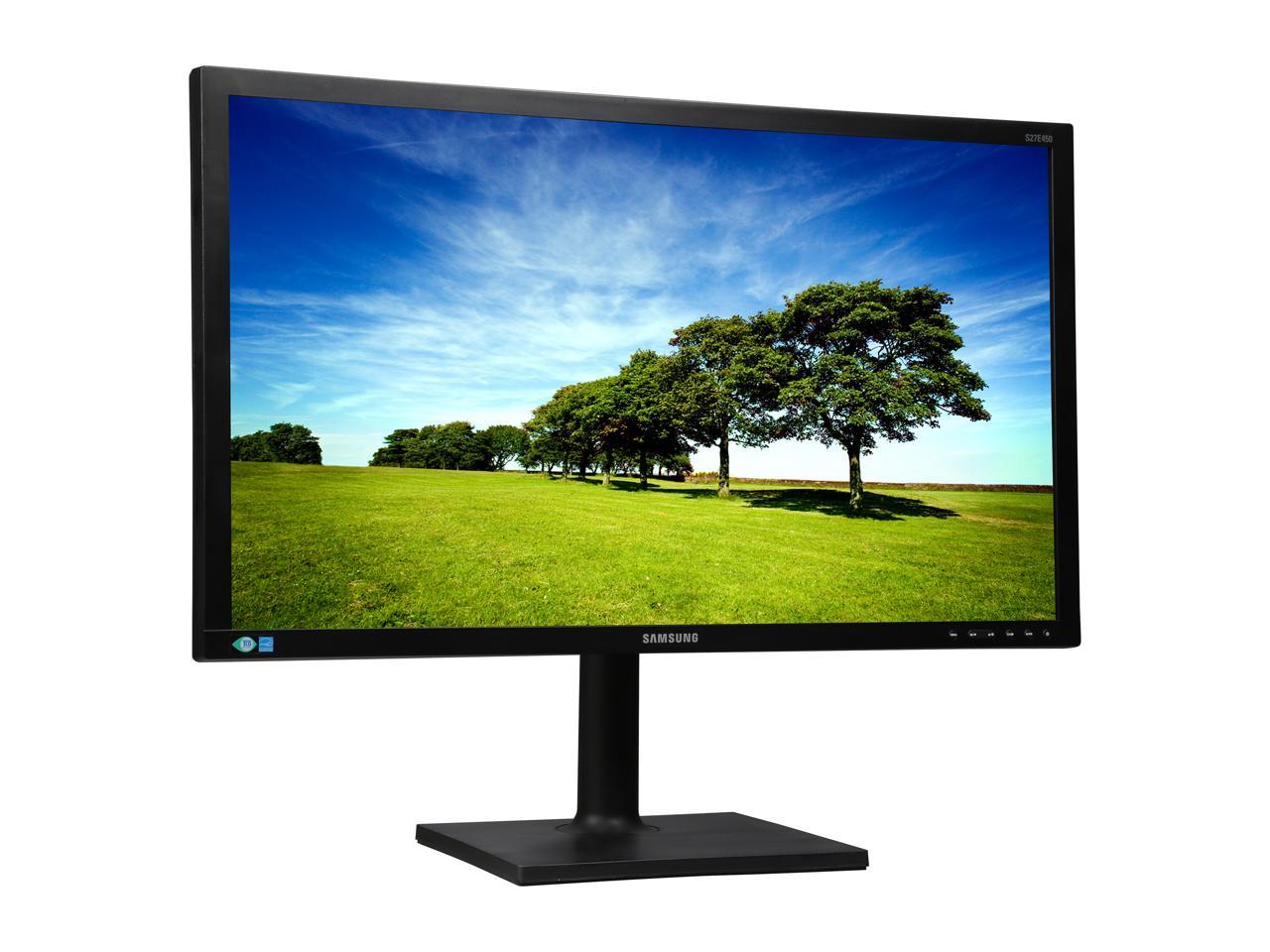 SAMSUNG SE450 Series S27E450D 27" Full HD 1920 x 1080 5ms VGA DVI DisplayPort Flicker-Free Mega Dynamic Contrast Ratio LED Backlit LCD Monitor for Business