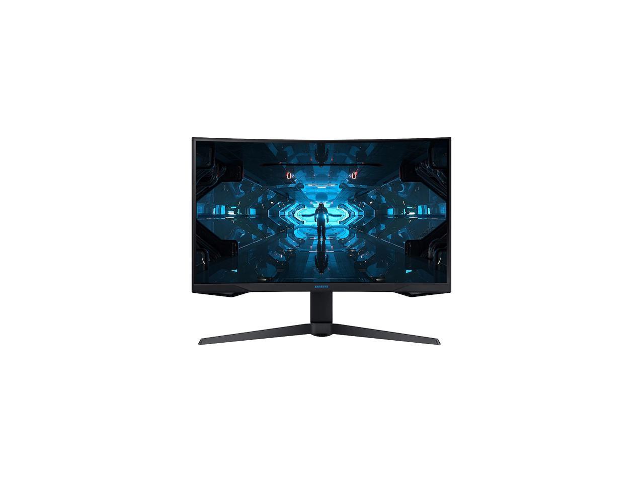 SAMSUNG Odyssey G7 LC27G75TQSNXZA 27" Quad HD 2560 x 1440 2K 240Hz 1ms 2 x DisplayPort, HDMI G-Sync Compatible Flicker-Free Backlit LED Curved Gaming Monitor