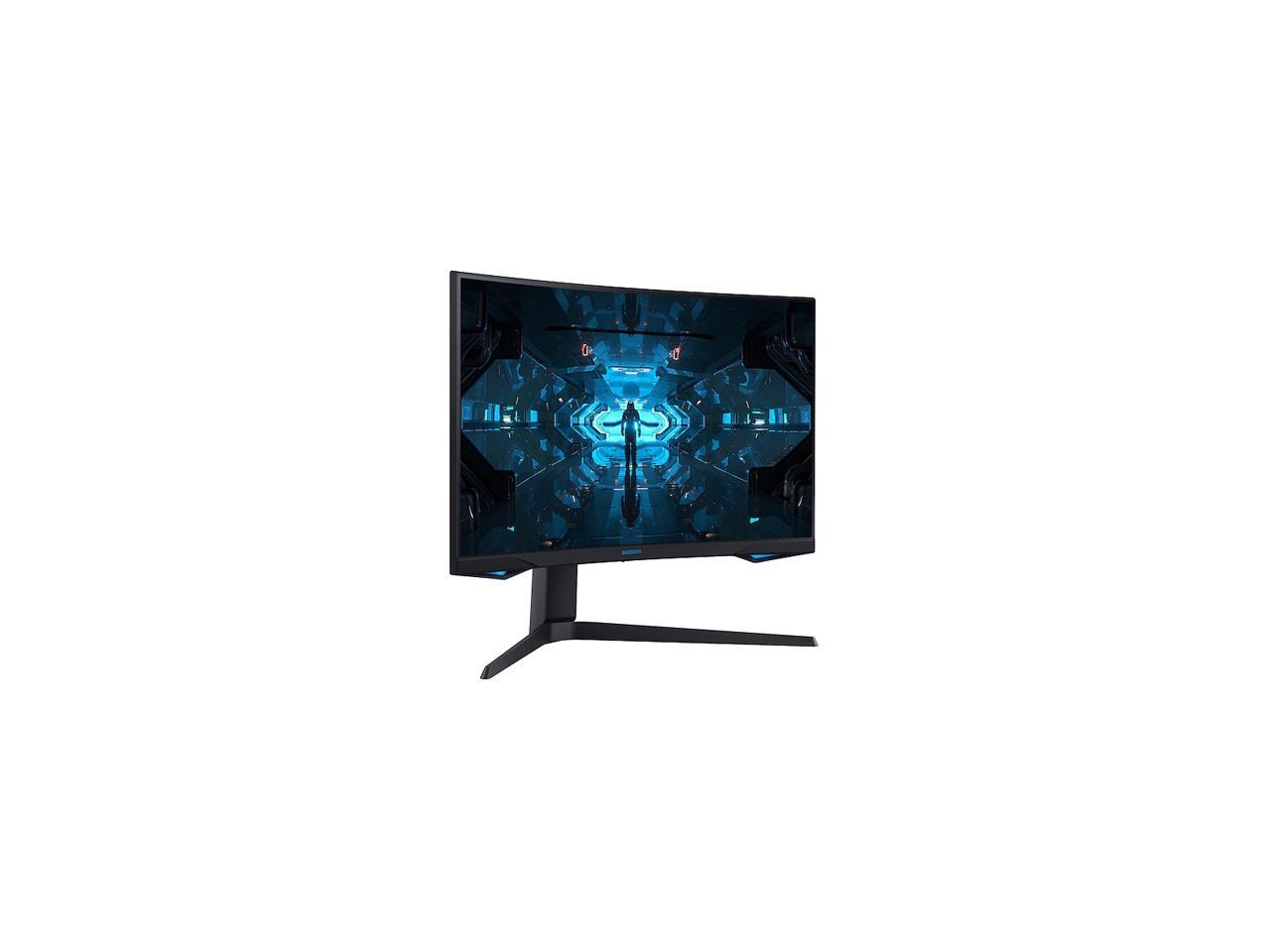 SAMSUNG Odyssey G7 LC27G75TQSNXZA 27" Quad HD 2560 x 1440 2K 240Hz 1ms 2 x DisplayPort, HDMI G-Sync Compatible Flicker-Free Backlit LED Curved Gaming Monitor