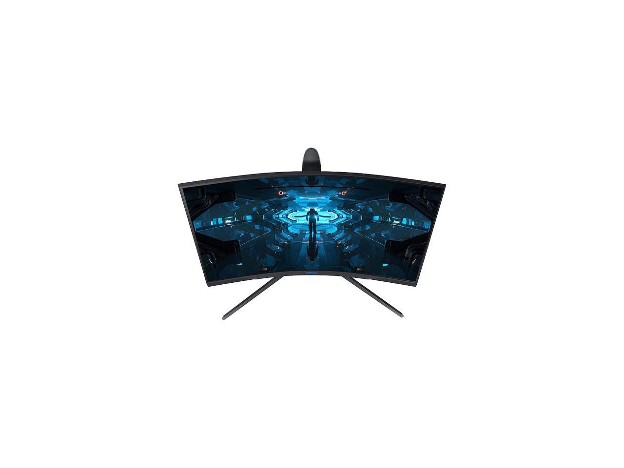 SAMSUNG Odyssey G7 LC32G75TQSNXZA 32" (31.5" Viewable) QHD 2560 x 1440 (2K) 1ms GTG 240Hz, HDMI 2xDisplayPort, USB, G-Sync Compatible, Pivot, Swivel, Height Adjust Curved Gaming Monitor
