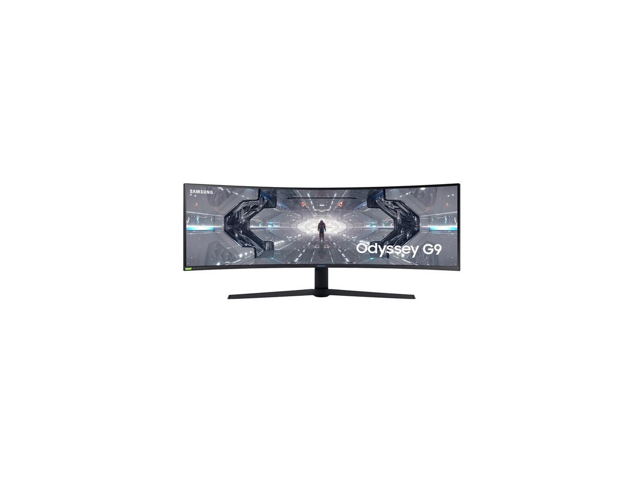 SAMSUNG Odyssey G9 Series LC49G97TSSNXDC 49" Dual QHD 5120 x 1440 2K 1ms (GTG) 240Hz HDMI, 2x DisplayPort, 2x USB 3.0 AMD FreeSync and G-Sync Compatible Curved DisplayHDR 1000 QLED Gaming Monitor