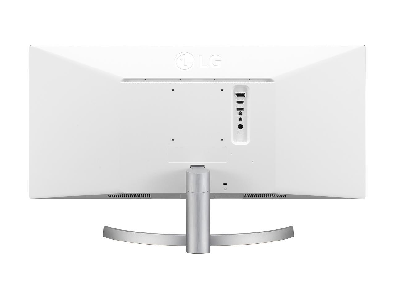 LG 29WK600-W Black/Silver 29" FHD 1080p HDR AMD FreeSync UltraWide LED Monitor, 300 cd/m2, HDMI, DisplayPort, Tilt, VESA Compatible