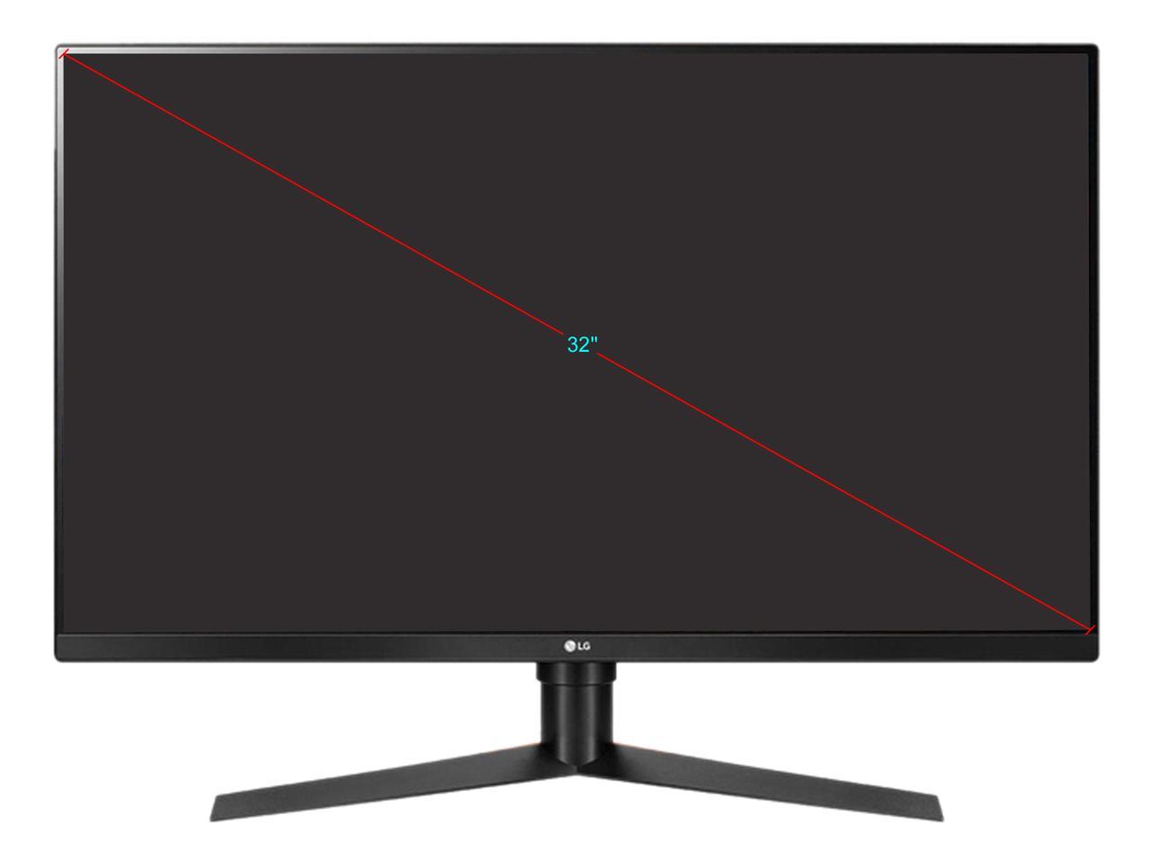 LG 32GK65B-B 32" Quad HD 2560 x 1440 2K Resolution 144Hz 2 x HDMI, DisplayPort Radeon FreeSync & NVIDIA G-SYNC Compatible Borderless Design HDCP Widescreen LED Backlit Gaming Monitor