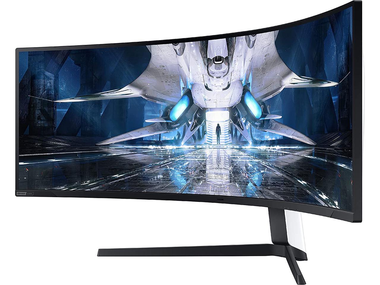 Samsung Odyssey Neo G9 49" LS49AG952NNXZA 5120 x 1440 (2K) 240Hz 1ms (GTG) FreeSync Premium Pro G-Sync Compatible, DisplayPort HDMI, Height Adjust VESA Tilt Swivel Curved Gaming Monitor