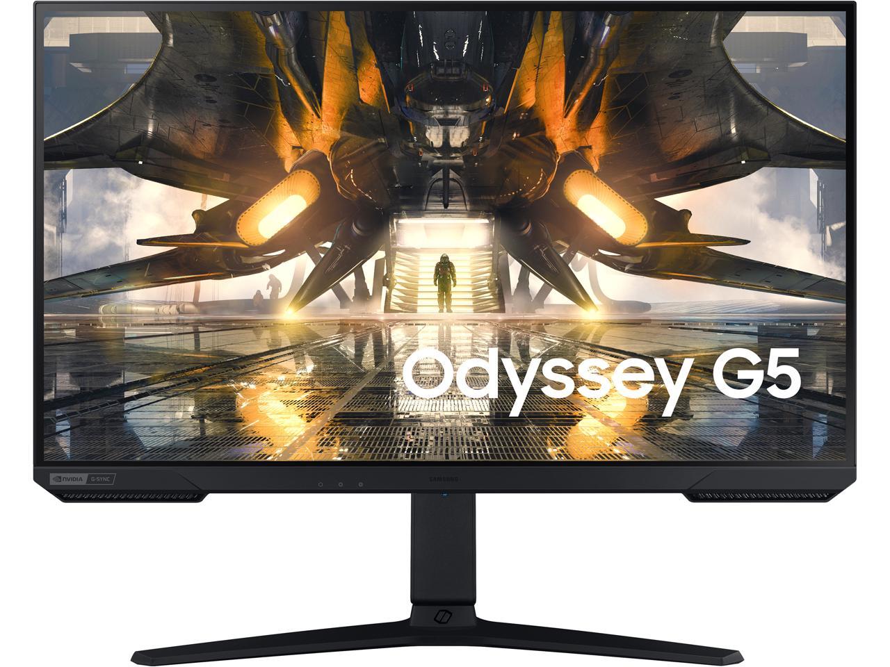 SAMSUNG 27" 165 Hz VA WQHD Gaming Monitor FreeSync Premium (AMD Adaptive Sync) 2560 x 1440 (2K) HDMI, DisplayPort, Audio Odyssey G55A LS27AG550ENXZA