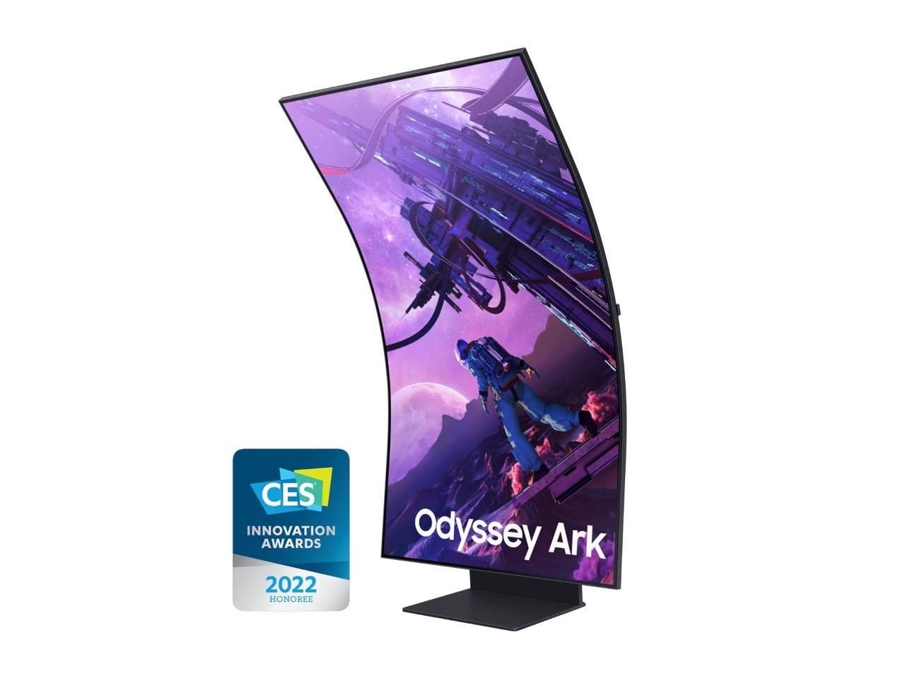 SAMSUNG Odyssey LS55BG970NNXGO 55" Ark 4K UHD 165Hz 1ms Quantum Mini-LED Curved Gaming Monitor w/Cockpit Mode, Sound Dome Technology, Multi View, HDR10