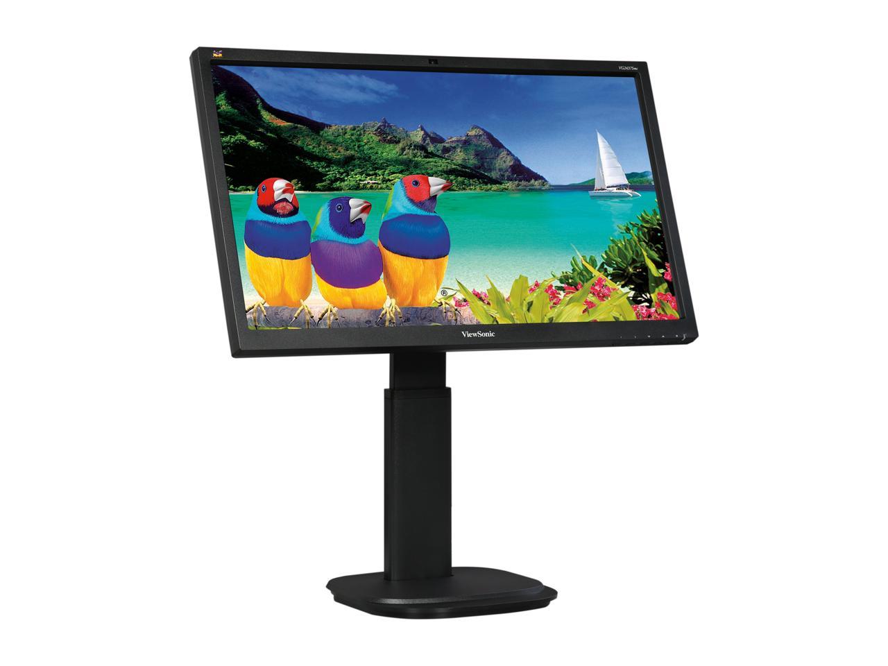 ViewSonic VG2437SMC 24" (Actual szie 23.6") Full HD 1920 x 1080 7ms VGA DVI DisplayPort USB 2.0 Hub Built-in Speakers Built-in Microphone and Webcam Anti-Glare Backlit LED LCD Monitor
